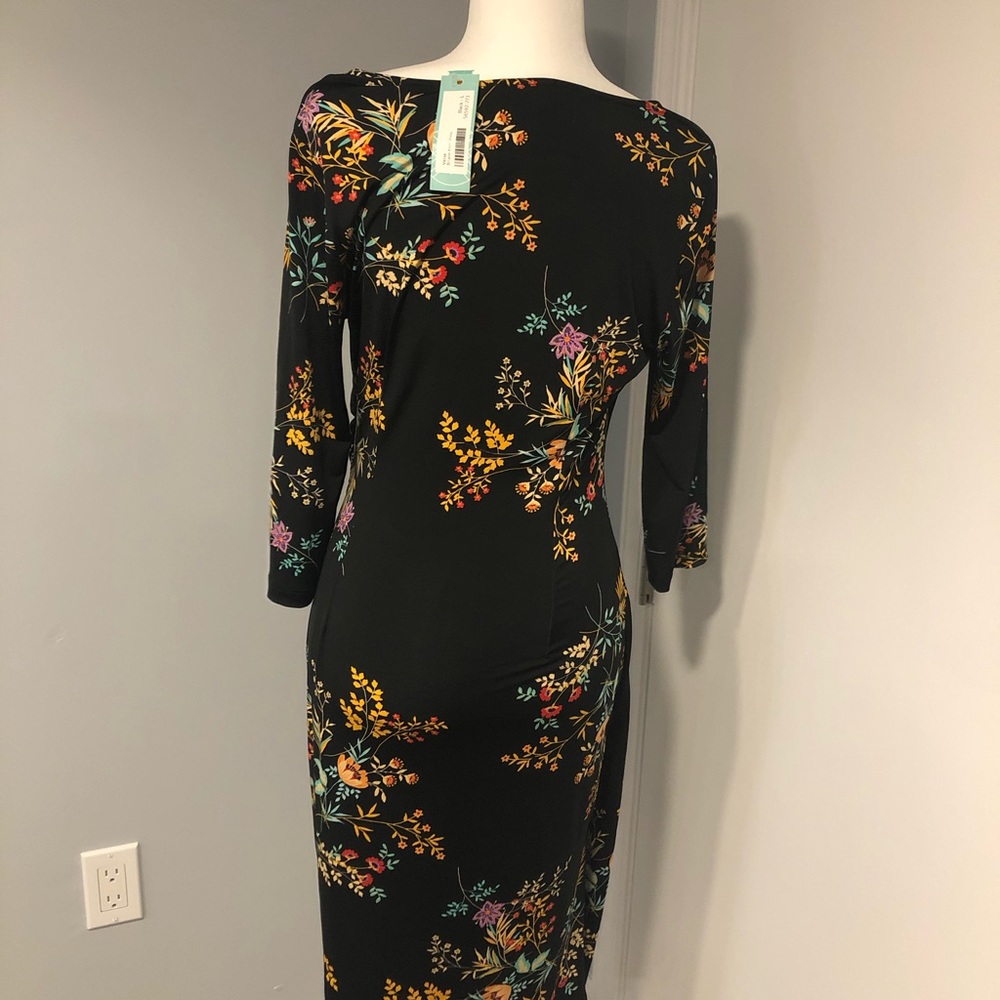 Never worn Flower black dress - Picture 6 of 9